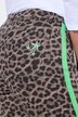Keprové kalhoty Nora, široké nohavice, leopardí, postranní pruhy
