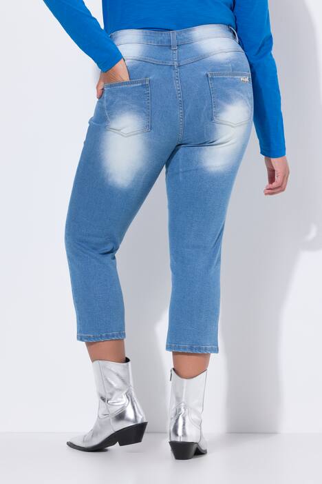 Jeans, rett passform, fargede stjerner, 5-lommer