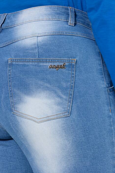 Jeans, rett passform, fargede stjerner, 5-lommer
