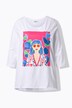 T-shirt, A-form, kvindemotiv, rullekanter