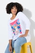 T-shirt, A-form, kvindemotiv, rullekanter