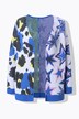 Cardigan coupe Straight Fit ouverte, jeu de motifs