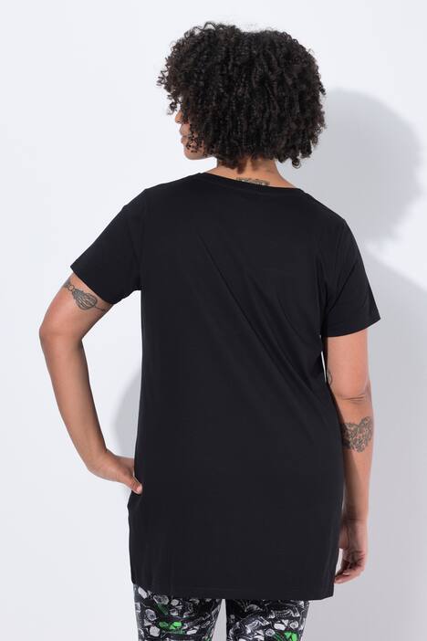 T-shirt long à manches courtes, message avec Smiley