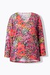 T-shirt, A-lijn, allover print, glittersteentjes