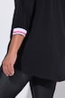 T-paita, oversized, raidalliset hihansuut, 3/4-hihat