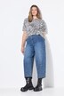 Jean barrel, coupe Wide Ballon Legs, taille haute et coutures fantaisie