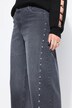 Jean barrel, coupe Wide Ballon Legs, taille haute et coutures fantaisie