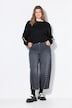 Jean barrel, coupe Wide Ballon Legs, taille haute et coutures fantaisie