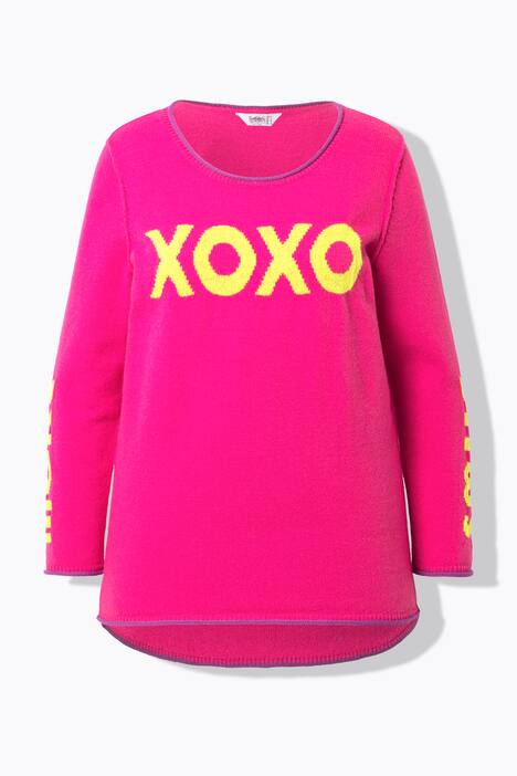 Pull coupe Straight Fit, message et bords francs