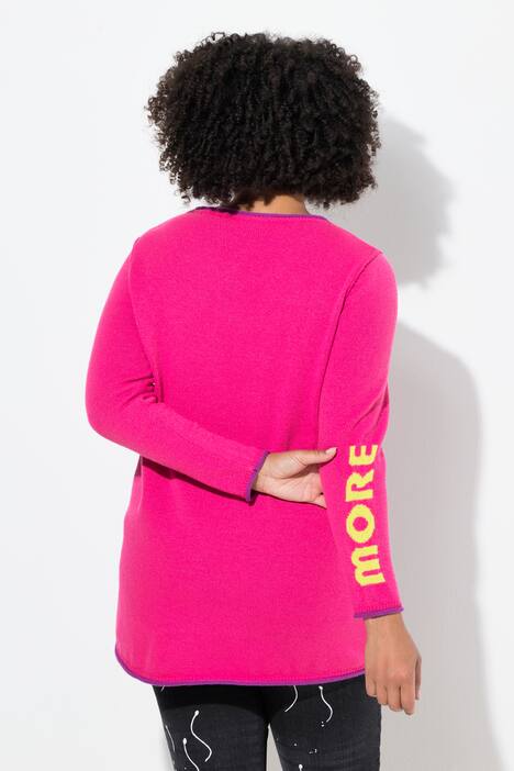 Pull coupe Straight Fit, message et bords francs