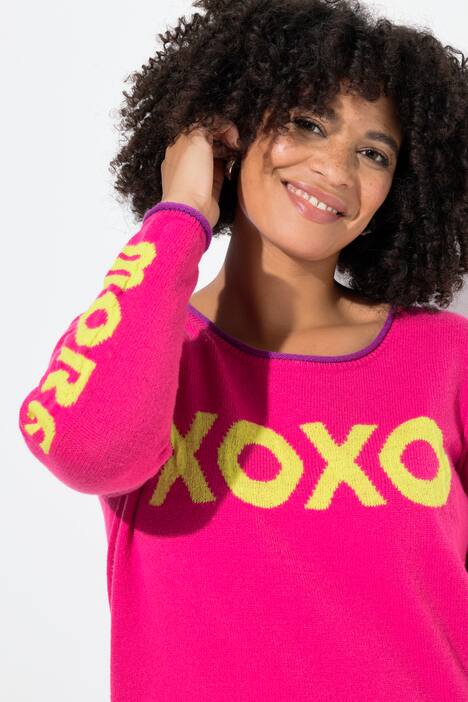 Pull coupe Straight Fit, message et bords francs