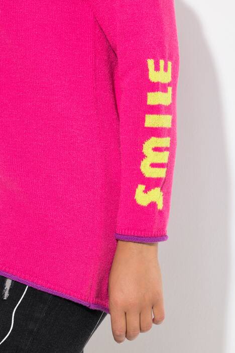 Pull coupe Straight Fit, message et bords francs