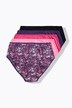 Midislips, 5er-Pack, Schleifen/einfarbig