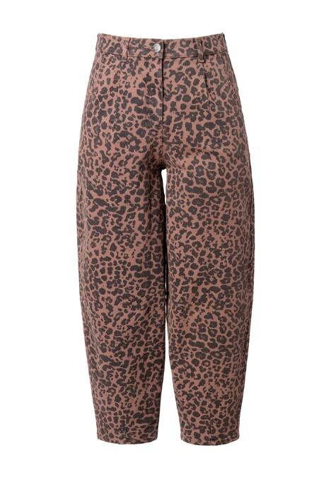 Balónové džíny, široké nohavice, leopardí vzor