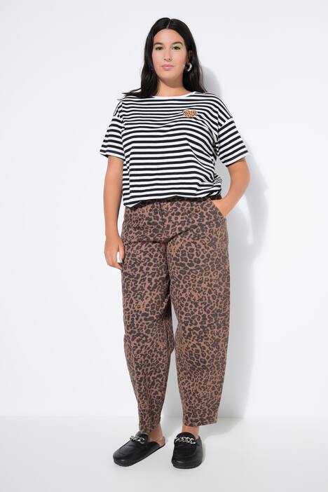Ballon-Jeans, Wide Ballon Legs, Leo, Bundfalten