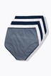Maxislips, set van 5, motief/effen, hoge taille