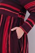Maxikleid, Batikdruck, A-Linie, Rundhals, Langarm
