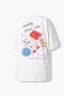 T-Shirt, oversized, Picnic-Rückenprint