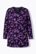 Floral Print Empire A-Line Knit Tunic
