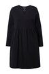 Žerzejové šaty, A střih, tunikový výstřih, dlouhé rukávy