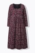Robe maxi à manches longues et décolleté carré, coupe évasée