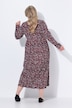 Robe maxi à manches longues et décolleté carré, coupe évasée