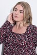 Robe maxi à manches longues et décolleté carré, coupe évasée
