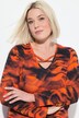 Lang t-shirt, A-form, V-udskæring, pyntebånd, lange ærmer