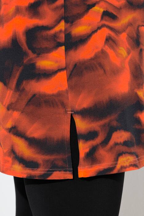 Longshirt, A-lijn, V-hals, sierbanden, lange mouw