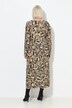 Robe maxi motif cachemire, décolleté carré et manches longues, coupe évasée