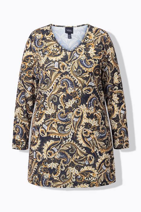Matte Jersey Ornate Paisley A-Line Tunic