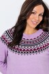Pull norvégien, col rond et manches longues raglan