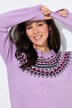 Pull norvégien, col rond et manches longues raglan