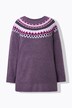 Pull norvégien, col rond et manches longues raglan