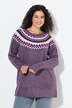 Pull norvégien, col rond et manches longues raglan