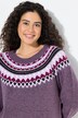 Pull norvégien, col rond et manches longues raglan