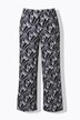 Jersey broek, wijde rechte pijp, elastische tailleband