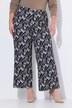 Jersey broek, wijde rechte pijp, elastische tailleband