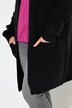 Cardigan long à col en V, manches longues et fermeture boutonnée