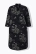 Abito dal taglio svasato in jacquard con scollo montante e maniche a 3/4