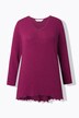 T-shirt en maille, manches longues, coupe évasée