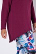 T-shirt en maille, manches longues, coupe évasée