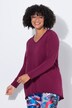 T-shirt en maille, manches longues, coupe évasée
