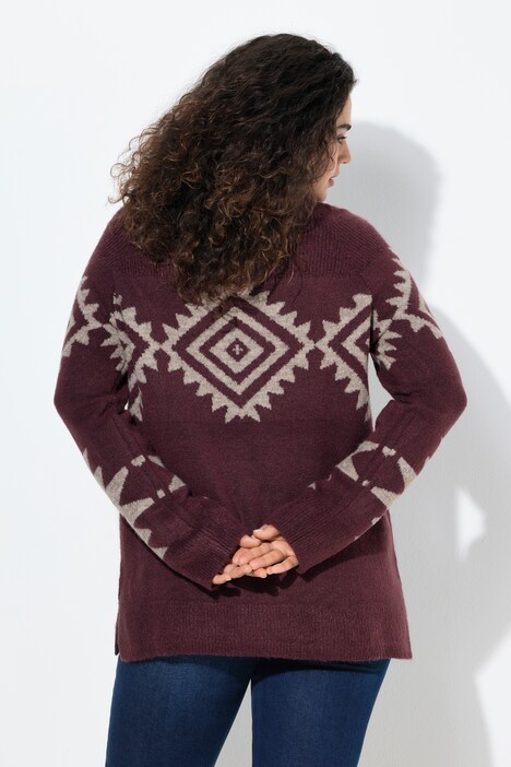 Pullover, Strickmuster, Rollkragen, Raglan-Langarm