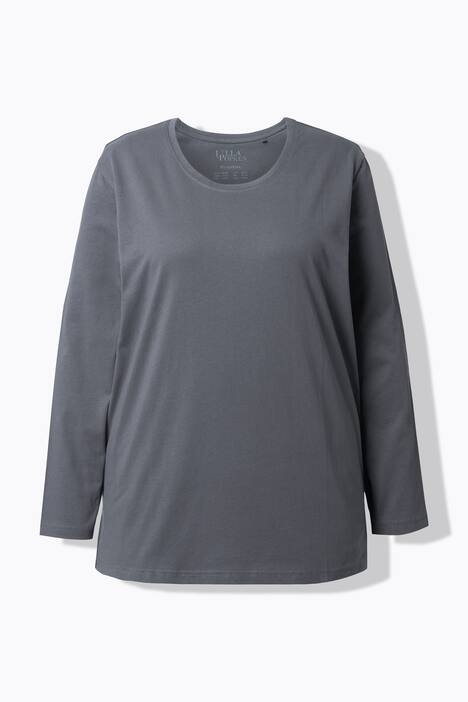 T-shirt décontracté à col rond et manches longues