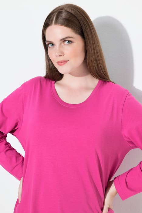 Shirt, relaxed, ronde hals, lange mouwen
