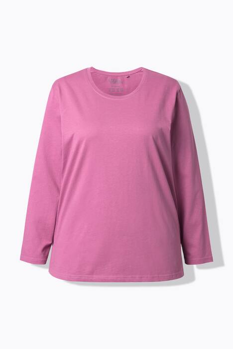 T-shirt décontracté à col rond et manches longues
