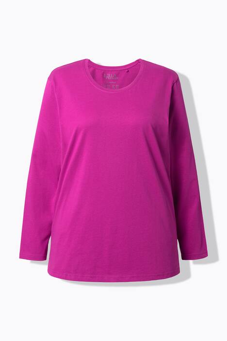 T-shirt décontracté à col rond et manches longues