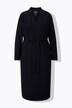 Robe midi à manches longues, col chemise et effet cache-cœur