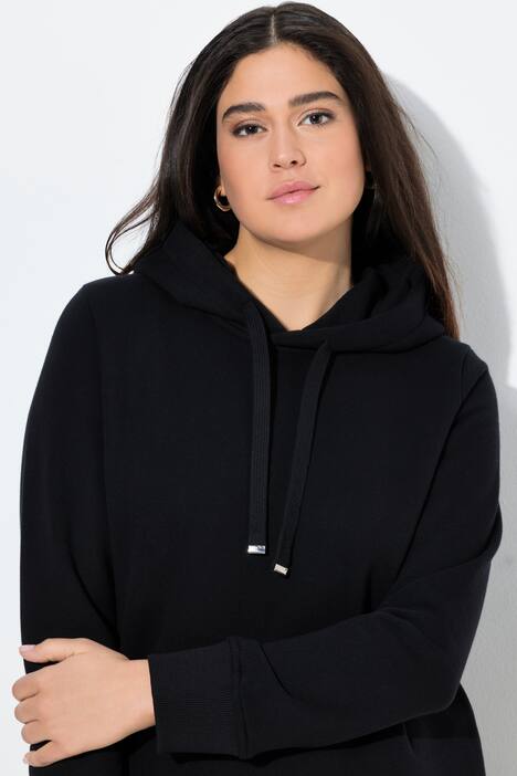 Hoodie, geribbelde boorden, capuchon, lange mouwen